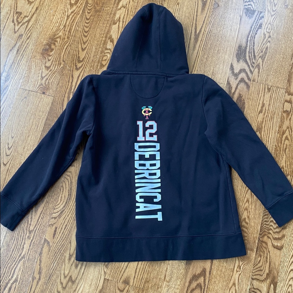 Unisex Chicago Blackhawks pullover hoodie NHL size XL #12 Debrincat black - Picture 8 of 10